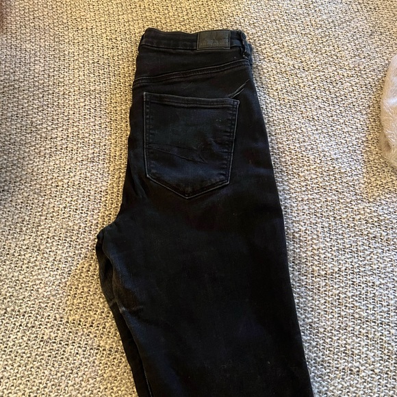Black High Waisted Jeans American Eagle - Picture 2 of 4
